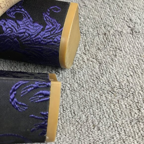 Jewel by Badgley Mischka Blue Floral Pumps Women's Sz 8 Rhinestone Strappy Party - Picture 10 of 14